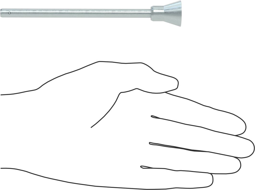Gömme Düğmeli Kilitlenebilir Hızlı Açma Pimi, 17-4 PH Paslanmaz Çelik, 1/4" Çap, 4" Uzunluk