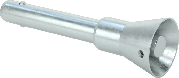 Gömme Düğmeli Kilitlenebilir Hızlı Açma Pimi, 17-4 PH Paslanmaz Çelik, 5/16" Çap, 1-1/4" Uzunluk