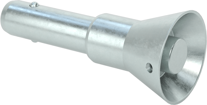 Gömme Düğmeli Kilitlenebilir Hızlı Açma Pimi, 17-4 PH Paslanmaz Çelik, 3/8" Çap, 3/4" Uzunluk