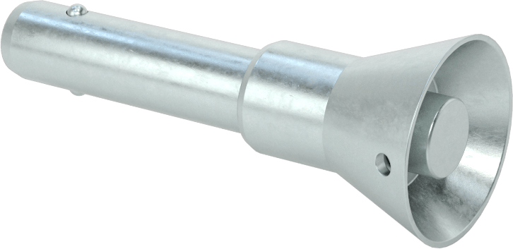 Gömme Düğmeli Kilitlenebilir Hızlı Açma Pimi, 17-4 PH Paslanmaz Çelik, 3/8" Çap, 1" Uzunluk