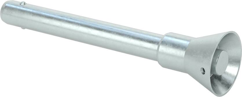 Gömme Düğmeli Kilitlenebilir Hızlı Açma Pimi, 17-4 PH Paslanmaz Çelik, 3/8" Çap, 2-1/2" Uzunluk