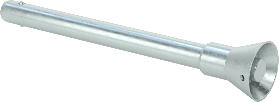 Gömme Düğmeli Kilitlenebilir Hızlı Açma Pimi, 17-4 PH Paslanmaz Çelik, 3/8" Çap, 3-1/2" Uzunluk