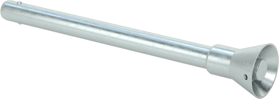 Gömme Düğmeli Kilitlenebilir Hızlı Açma Pimi, 17-4 PH Paslanmaz Çelik, 3/8" Çap, 4" Uzunluk
