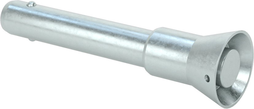 Gömme Düğmeli Kilitlenebilir Hızlı Açma Pimi, 17-4 PH Paslanmaz Çelik, 1/2" Çap, 2" Uzunluk