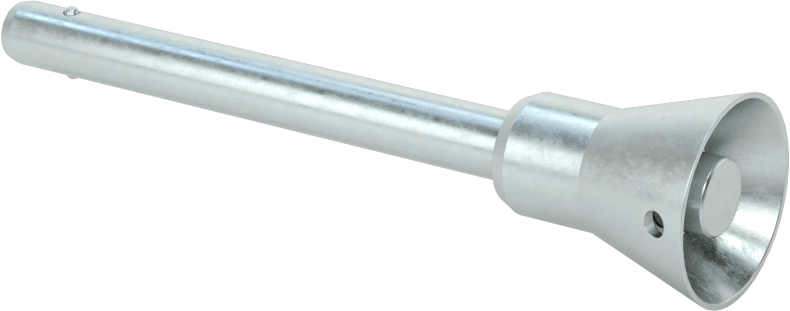 Gömme Düğmeli Kilitlenebilir Hızlı Açma Pimi, 17-4 PH Paslanmaz Çelik, 1/4" Çap, 2" Uzunluk