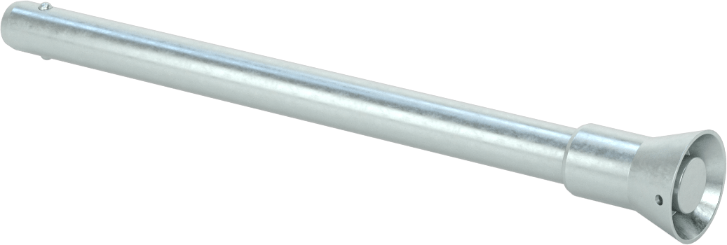 Gömme Düğmeli Kilitlenebilir Hızlı Açma Pimi, 17-4 PH Paslanmaz Çelik, 1/2" Çap, 6 inç Uzunluk
