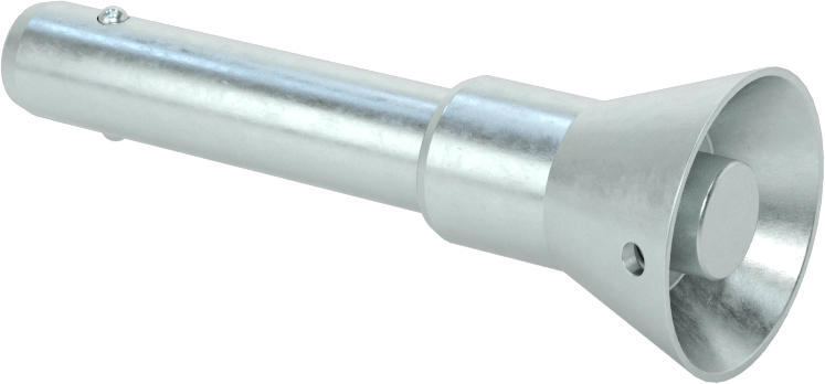Gömme Düğmeli Kilitlenebilir Hızlı Açma Pimi, 17-4 PH Paslanmaz Çelik, 3/8" Çap, 1-1/4" Uzunluk