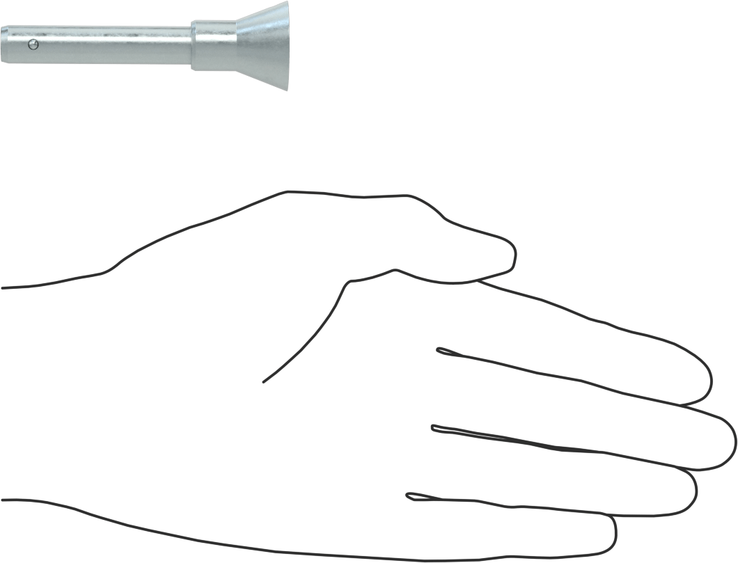 Gömme Düğmeli Kilitlenebilir Hızlı Açma Pimi, 17-4 PH Paslanmaz Çelik, 3/8" Çap, 1-1/2" Uzunluk