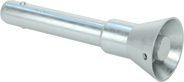 Gömme Düğmeli Kilitlenebilir Hızlı Açma Pimi, 17-4 PH Paslanmaz Çelik, 3/8" Çap, 1-1/2" Uzunluk