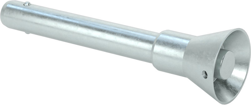 Gömme Düğmeli Kilitlenebilir Hızlı Açma Pimi, 17-4 PH Paslanmaz Çelik, 3/8" Çap, 2" Uzunluk