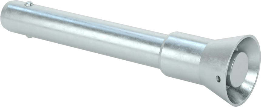 Gömme Düğmeli Kilitlenebilir Hızlı Açma Pimi, 17-4 PH Paslanmaz Çelik, 1/2" Çap, 2-1/2" Uzunluk