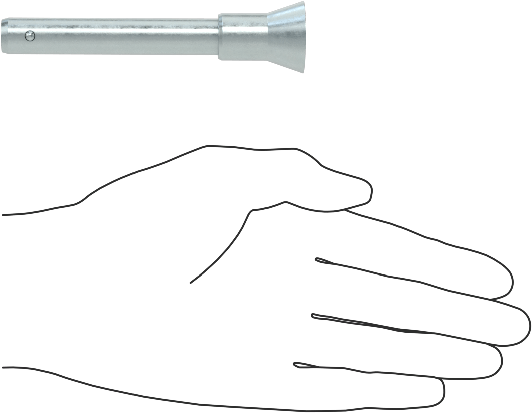 Gömme Düğmeli Kilitlenebilir Hızlı Açma Pimi, 17-4 PH Paslanmaz Çelik, 1/2" Çap, 2-1/2" Uzunluk