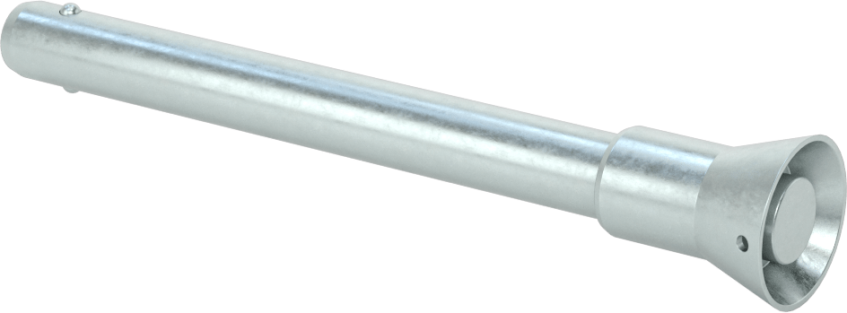 Gömme Düğmeli Kilitlenebilir Hızlı Açma Pimi, 17-4 PH Paslanmaz Çelik, 1/2" Çap, 4" Uzunluk