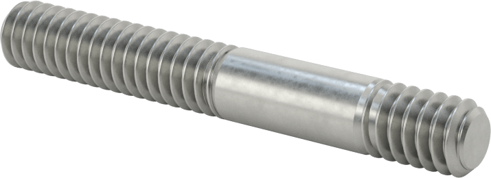 Her İki Ucu Dişli Titreşime Dayanıklı Montaj Saplaması, 18-8 Paslanmaz Çelik, 1/4"-20 Diş, 3/8“ x 7/8” Diş Uzunluğu, 1-1/2" Uzunluk