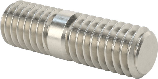 Her İki Ucu Dişli Titreşime Dayanıklı Montaj Saplaması, 18-8 Paslanmaz Çelik, 3/8"-16 Diş, 1/2“ x 5/8” Diş Uzunluğu, 1-1/4" Uzunluk
