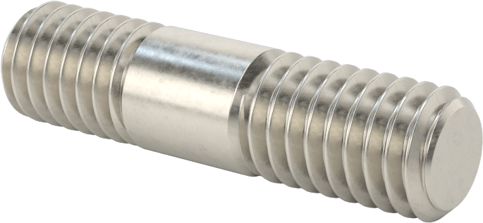 Her İki Ucu Dişli Titreşime Dayanıklı Montaj Saplaması, 18-8 Paslanmaz Çelik, 3/8"-16 Diş, 1/2“ x 5/8” Diş Uzunluğu, 1-1/2" Uzunluk