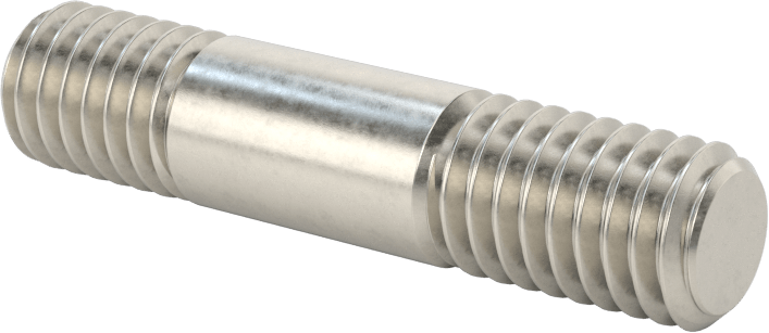Her İki Ucu Dişli Titreşime Dayanıklı Montaj Saplaması, 18-8 Paslanmaz Çelik, 3/8"-16 Diş, 1/2“ x 5/8” Diş Uzunluğu, 1-3/4" Uzunluk