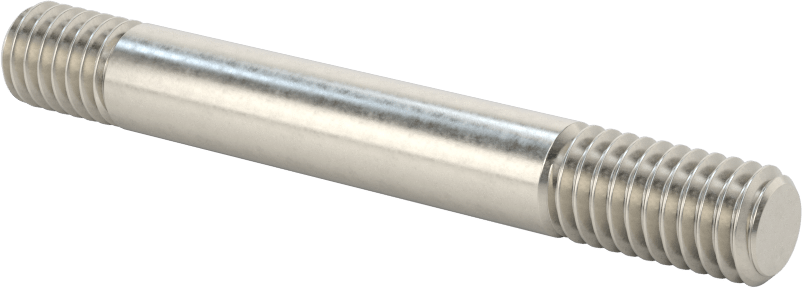 Her İki Ucu Dişli Titreşime Dayanıklı Montaj Saplaması, 18-8 Paslanmaz Çelik, 3/8"-16 Diş Boyutu, 1/2“ x 3/4” Diş Uzunluğu, 3" Uzunluk