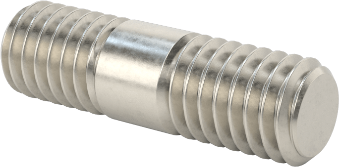 Her İki Ucu Dişli Titreşime Dayanıklı Montaj Saplaması, 18-8 Paslanmaz Çelik, 7/16"-14 Diş, 9/16“ x 5/8” Diş Uzunluğu, 1-1/2" Uzunluk