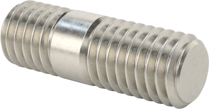 Her İki Ucu Dişli Titreşime Dayanıklı Montaj Saplaması, 18-8 Paslanmaz Çelik, 1/2"-13 Diş, 1/2“ x 3/4” Diş Uzunluğu, 1-1/2" Uzunluk
