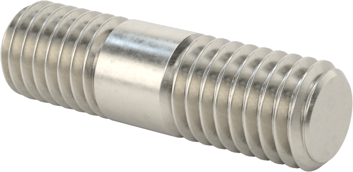 Her İki Ucu Dişli Titreşime Dayanıklı Montaj Saplaması, 18-8 Paslanmaz Çelik, 1/2"-13 Diş, 5/8“ x 3/4” Diş Uzunluğu, 1-3/4" Uzunluk
