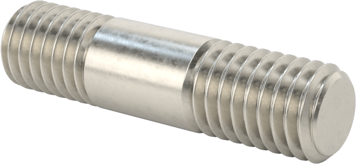 Her İki Ucu Dişli Titreşime Dayanıklı Montaj Saplaması, 18-8 Paslanmaz Çelik, 1/2"-13 Diş Boyutu, 5/8“ x 3/4” Diş Uzunluğu, 2" Uzunluk