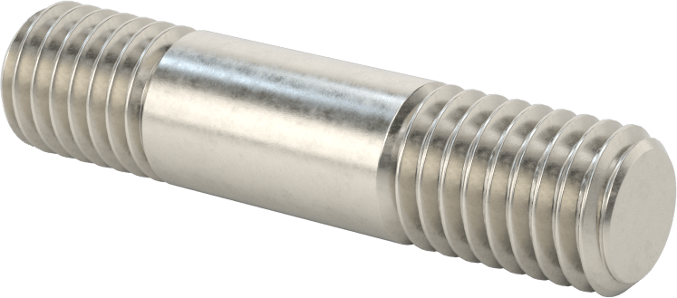 Her İki Ucu Dişli Titreşime Dayanıklı Montaj Saplaması, 18-8 Paslanmaz Çelik, 1/2"-13 Diş, 5/8“ x 3/4” Diş Uzunluğu, 2-1/4" Uzunluk