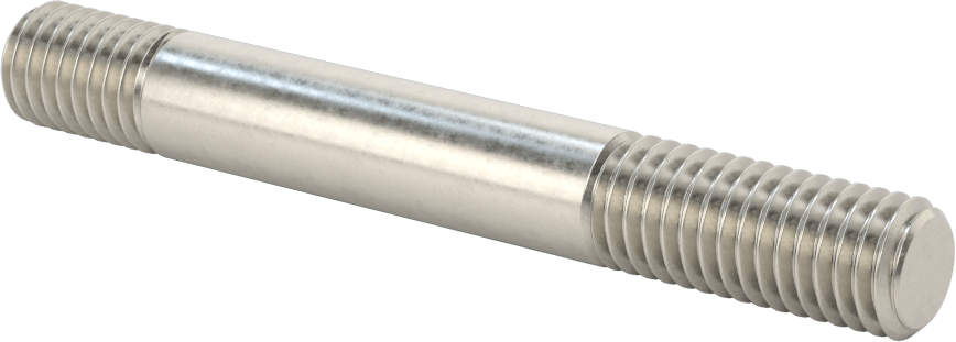Her İki Ucu Dişli Titreşime Dayanıklı Montaj Saplaması, 18-8 Paslanmaz Çelik, 1/2"-13 Diş Boyutu, 3/4“ x 1-1/4” Diş Uzunluğu, 4" Uzunluk
