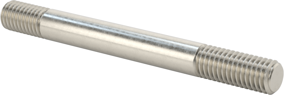 Her İki Ucu Dişli Titreşime Dayanıklı Montaj Saplaması, 18-8 Paslanmaz Çelik, 1/2"-13 Diş Boyutu, 7/8“ x 1-1/4” Diş Uzunluğu, 5 inç Uzunluk