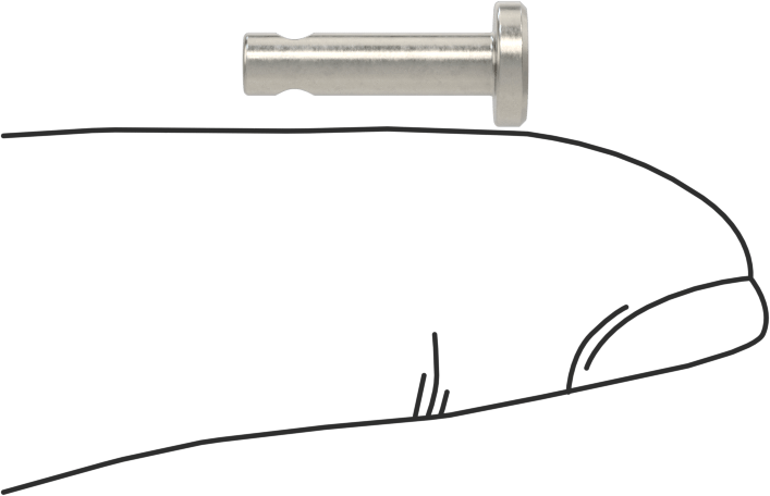18-8 Paslanmaz Çelik Çatal Pim, 1/8" Çap, 5/16" Kullanılabilir Uzunluk