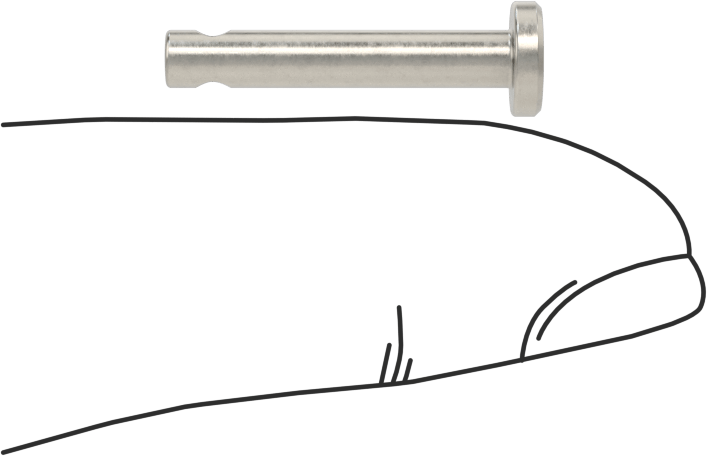 18-8 Paslanmaz Çelik Çatal Pim, 1/8" Çap, 9/16" Kullanılabilir Uzunluk