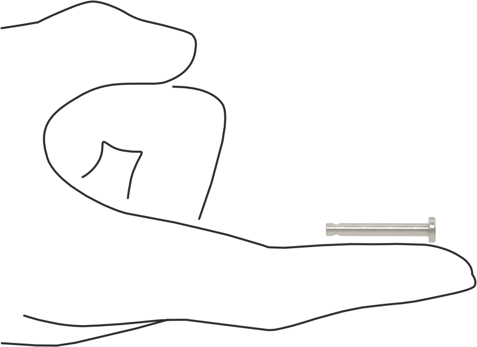 18-8 Paslanmaz Çelik Çatal Pim, 1/8" Çap, 13/16" Kullanılabilir Uzunluk