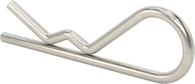 18-8 Paslanmaz Çelik Saç Tokası Çatal Pimi, 1/4“- 1/2” Pim Çapı için, 1/16" Tel Çapı, 1/4" Göz Çapı