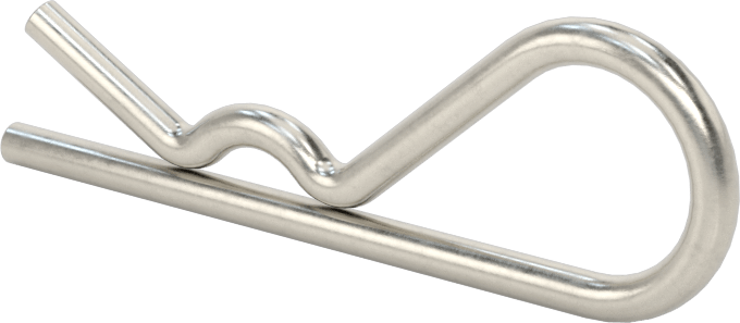 18-8 Paslanmaz Çelik Saç Tokası Çatal Pimi, 3/8“- 1/2” Pim Çapı için, 5/64" Tel Çapı, 3/8" Göz Çapı