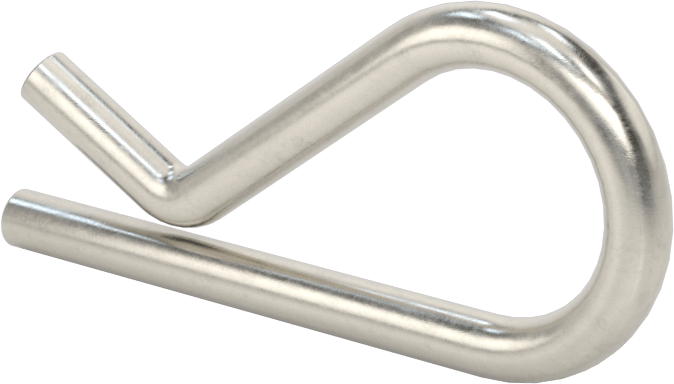 18-8 Paslanmaz Çelik Saç Tokası Çatal Pimi, 1/2“- 3/4” Pim Çapı için, 1/8" Tel Çapı, 1/2" Göz Çapı