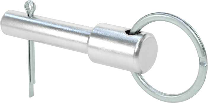 Halka Tutmalı Çatal Pim, 7075 Alüminyum, 1/4" Çap, 3/4" Kullanılabilir Uzunluk