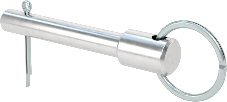 Halka Tutmalı Çatal Pim, 7075 Alüminyum, 1/4" Çap, 1-1/4" Kullanılabilir Uzunluk
