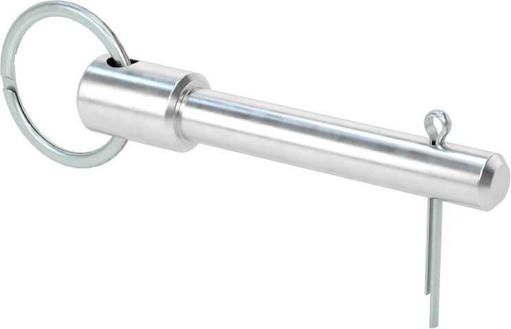 Halka Tutmalı Çatal Pim, 7075 Alüminyum, 1/4" Çap, 1-1/4" Kullanılabilir Uzunluk