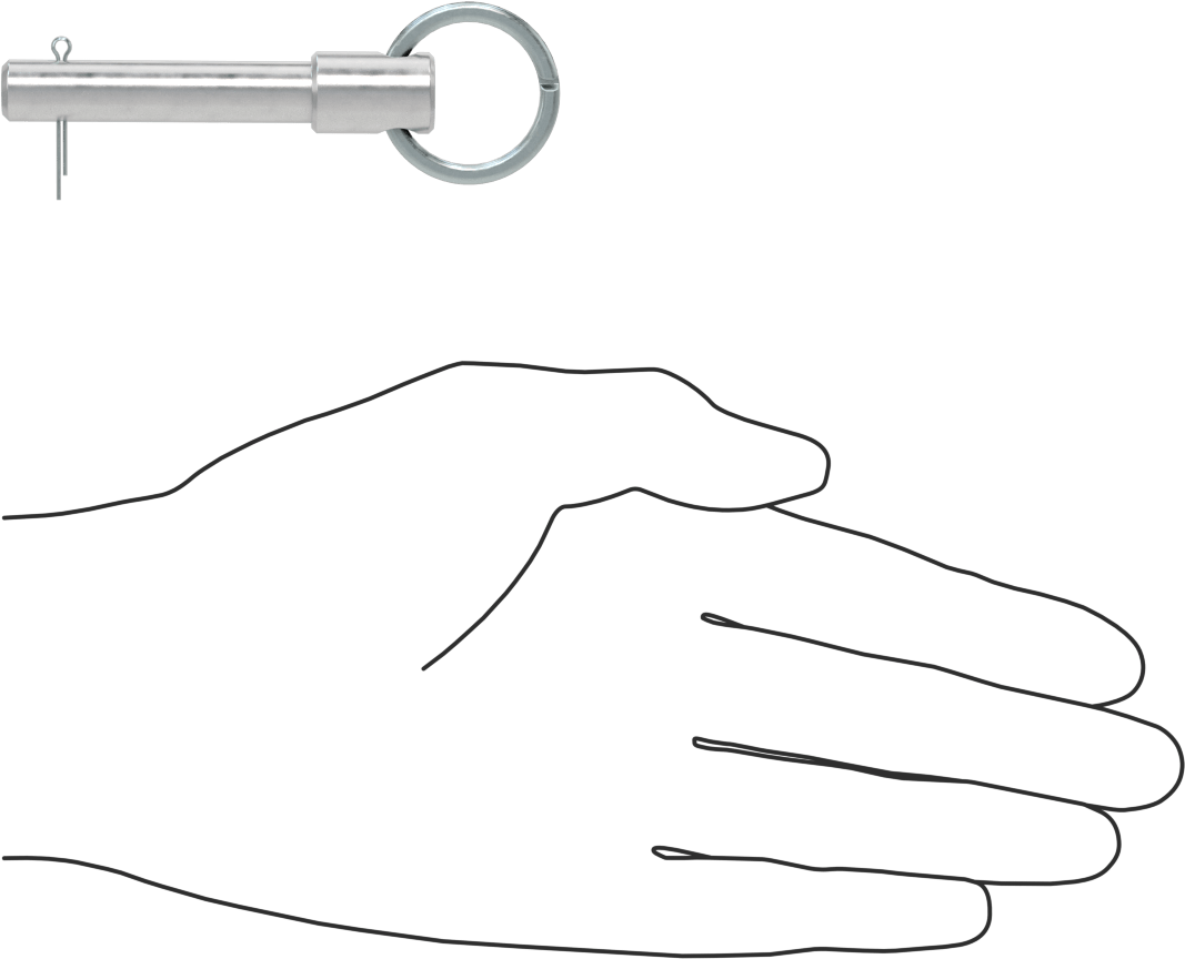 Halka Tutmalı Çatal Pim, 7075 Alüminyum, 3/8" Çap, 1-1/2" Kullanılabilir Uzunluk