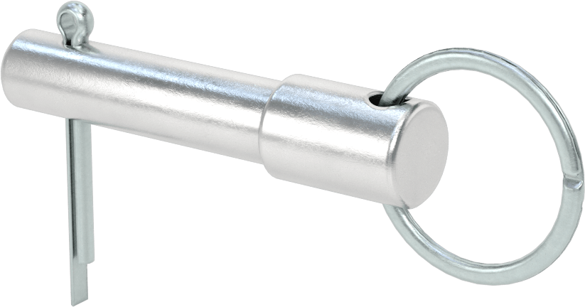 Halka Tutmalı Çatal Pim, 7075 Alüminyum, 1/2" Çap, 1-1/2" Kullanılabilir Uzunluk