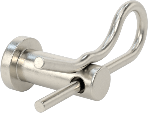 Yüksek Korozyon Dirençli 316 Paslanmaz Çelik Çatal Pimler, Çatal Pimli, 3/16" Çap, 5/16" Kullanılabilir Uzunluk, 1/2" Uzunluk