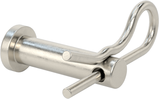 Yüksek Korozyon Dirençli 316 Paslanmaz Çelik Çatal Pimler, Çatal Pimli, 3/16" Çap, 5/16" Kullanılabilir Uzunluk, 3/4" Uzunluk