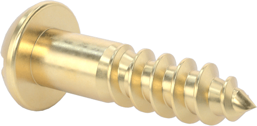Pirinç Yivli Dekoratif Yuvarlak Başlı Vidalar, Ahşap için, 5 Numara, 1/2" Uzunluk