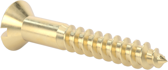 Ahşap için Pirinç Oluklu Oval Başlı Vidalar, 4 Numara Boyut, 3/4" Uzunluk