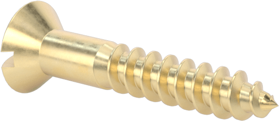 Ahşap için Pirinç Oluklu Oval Başlı Vidalar, 5 Numara, 3/4" Uzunluk