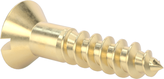 Ahşap için Pirinç Oluklu Oval Başlı Vidalar, Numara 8 Boyut, 3/4" Uzunluk
