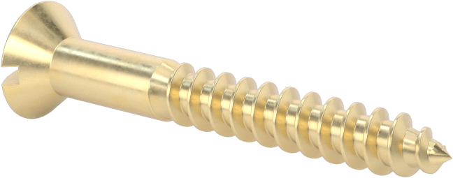 Ahşap için Pirinç Oluklu Oval Başlı Vidalar, 10 Numaralı Boyut, 1-1/2" Uzunluk
