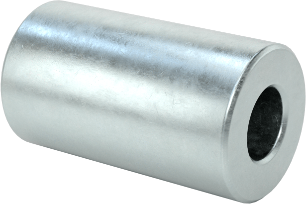 Çelik Dişsiz Ara Parçalar, 1/4" OD, 7/16" Uzunluk, 4 Numaralı Vida Boyutu için