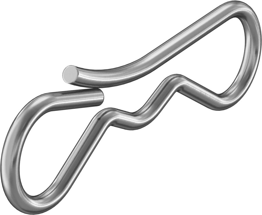 Papyon Çatal Pimler, Çinko Kaplı Çelik, 3/4" Çatal Pim Çapı için, 3-9/16" Uzunluk
