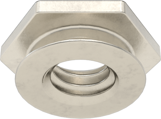 Yüksek Mukavemetli Gömme Montajlı Presle Takılan Somunlar, Sac Metal için, M2,5 x 4,4 mm Diş Boyutu, 1,53 mm Yükseklik